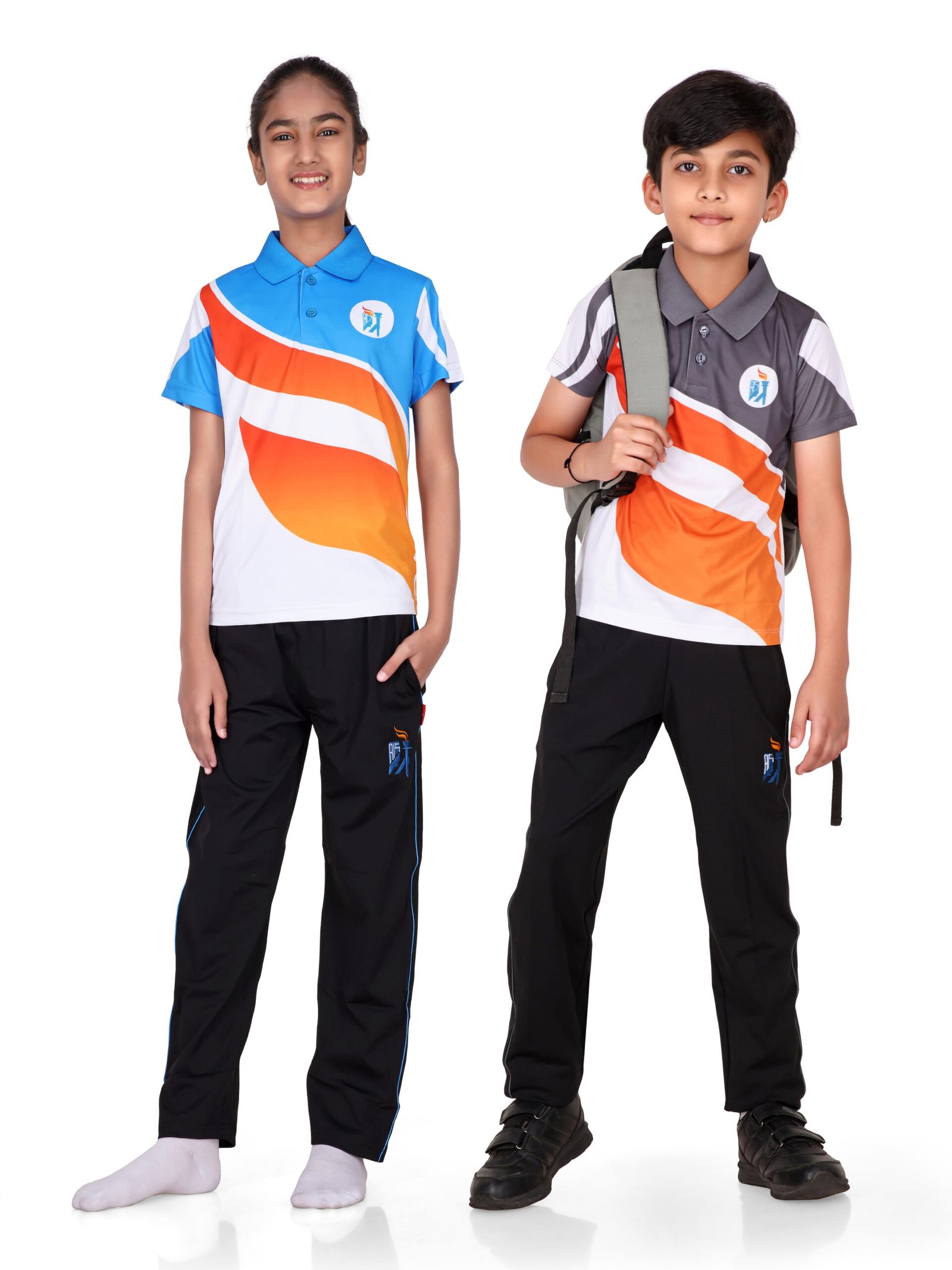 Arihant Uniform Apollo International School Tragad Girl boy Blue Sports T-Shirt Buy Online Ahmedabad Gujarat India (1)