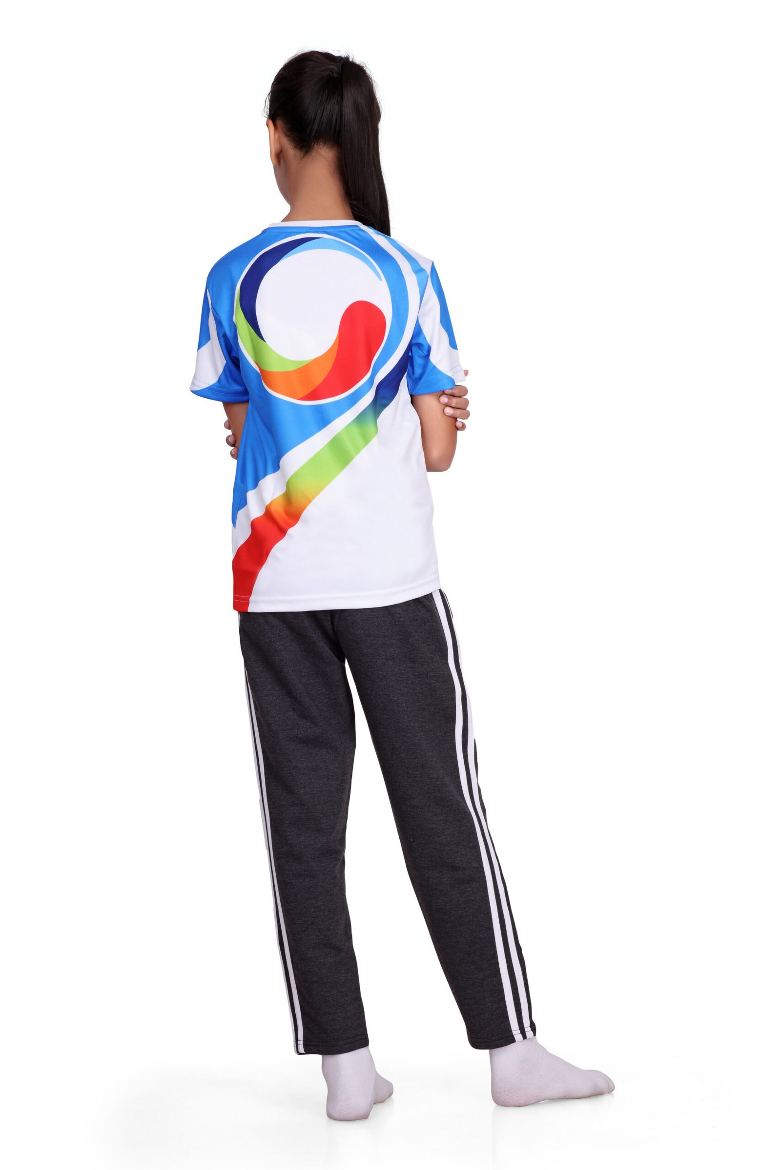 Arihant Uniform Global International Girl boy Blue Sports T-Shirt Buy Online Ahmedabad Gujarat India (1)