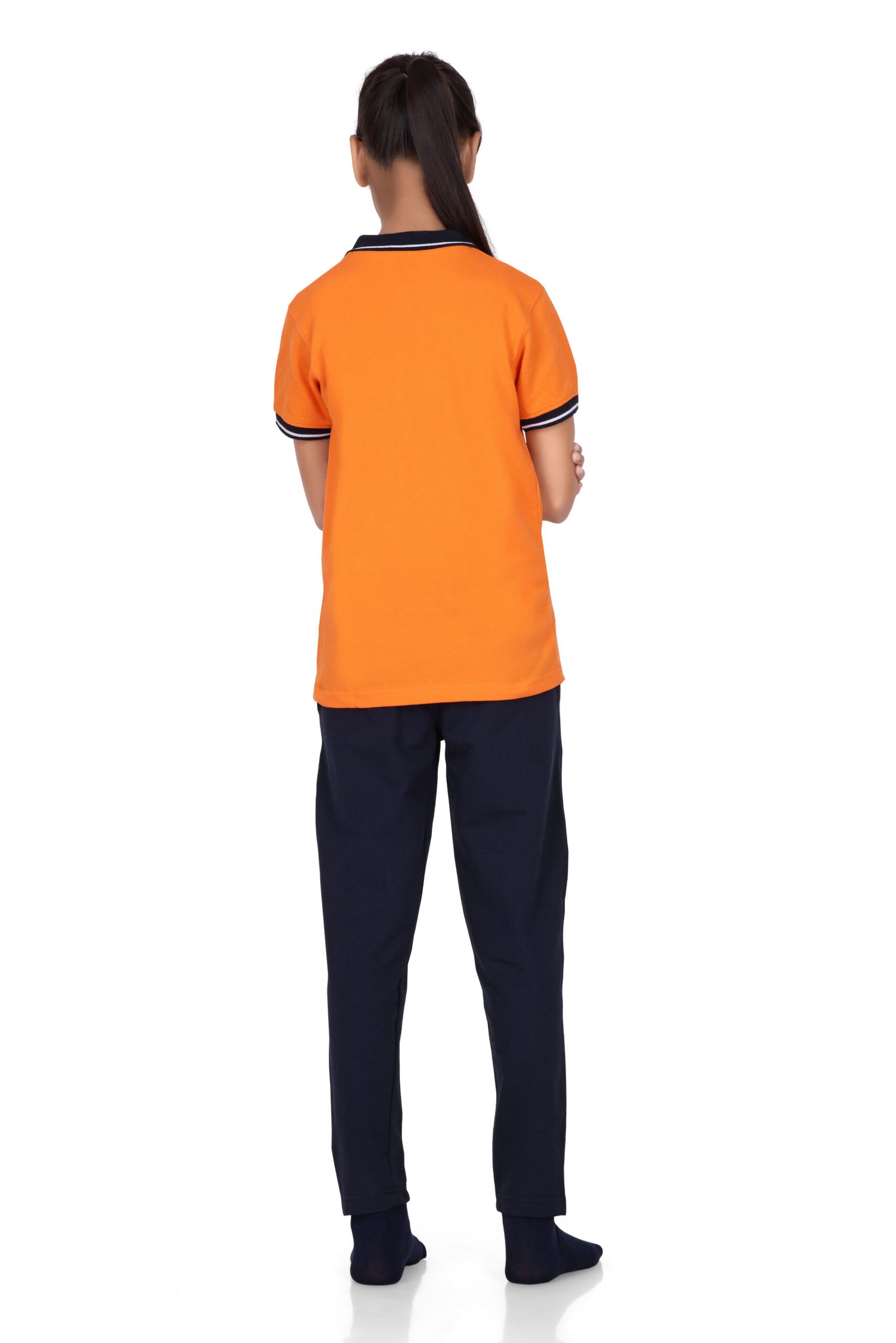 Arihant Uniform Global Mission International School Girl boy Air Orange Sports T-Shirt Buy Online Ahmedabad Gujarat India (3)