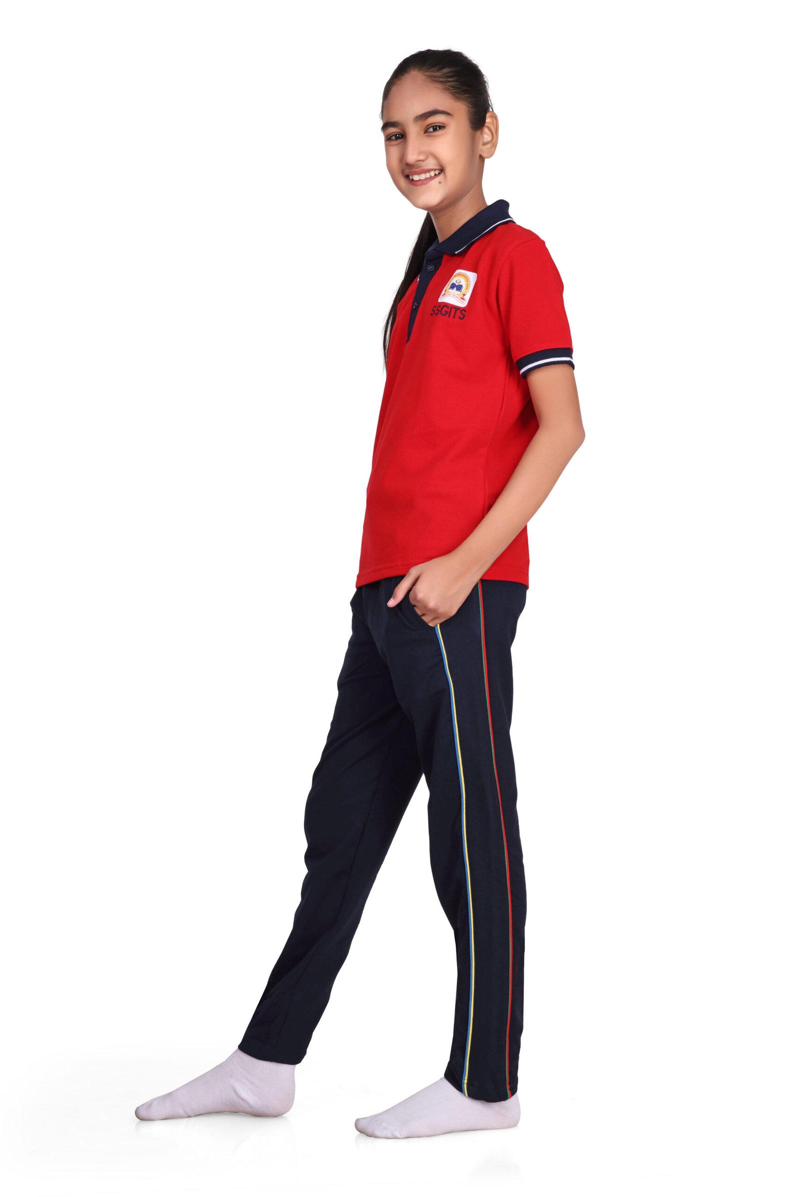 Arihant Uniforms Shree Swaminarayan Gadi School-SGS Girl boy Red Sports T-Shirt Buy Online Ahmedabad Gujarat India